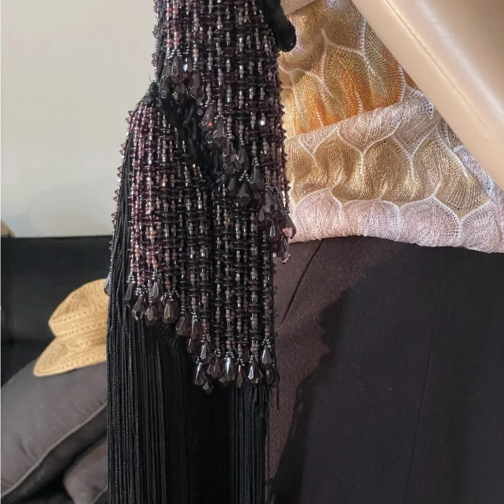 Exclusive MISSONNI bag in burgundy, new condition. Silk weave and rich stones. - Picture 9 of 16